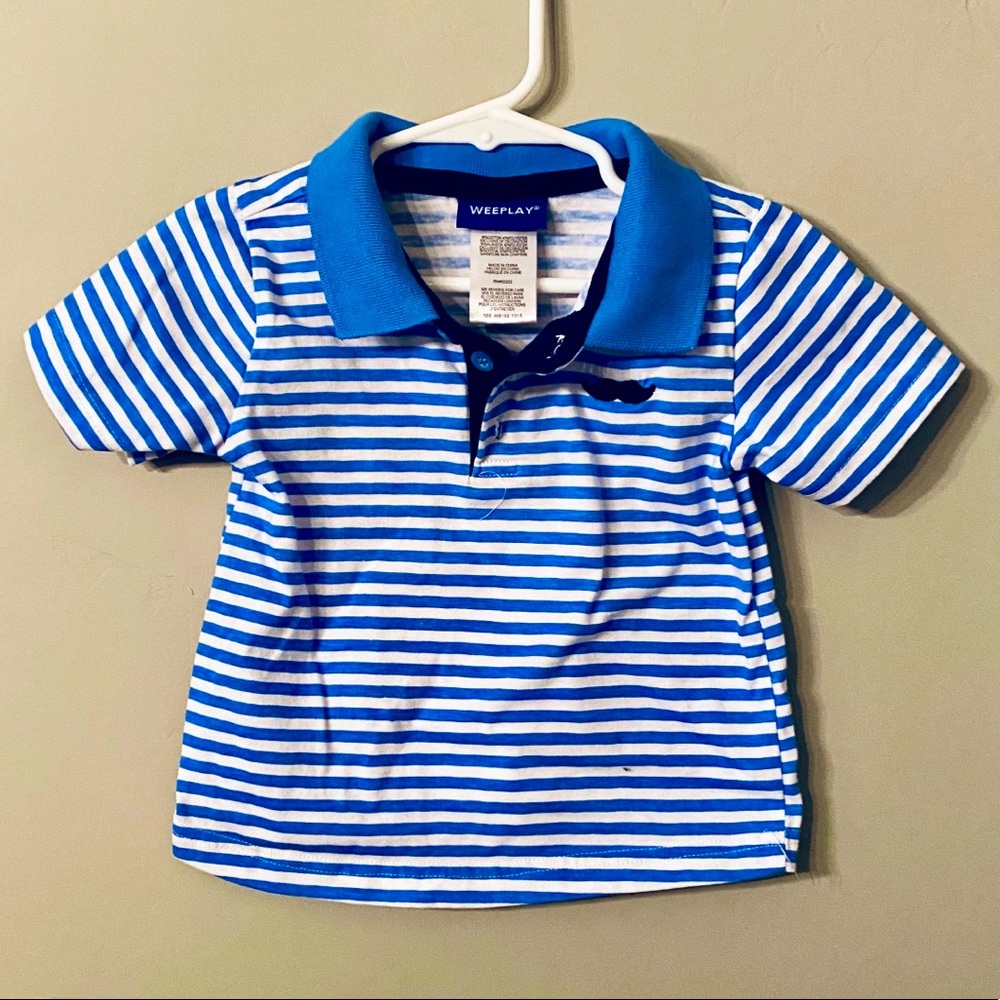Toddler striped polo shirt